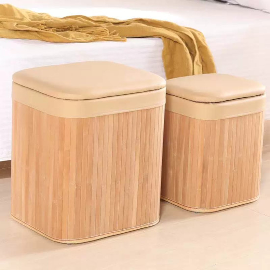 Wooden Storage Stool Small